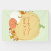 Banderoles Baby shower Citrouille d'automne (Horizontal)