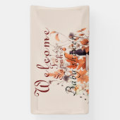 Banderoles baby shower citrouille de l'automne (Verticale)