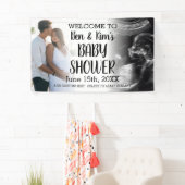 Banderoles Baby shower Couple Custom 2 Photo Welcome (En situation)