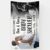 Banderoles Baby shower Couple Custom 2 Photo Welcome (Vertical)