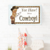 Banderoles Baby shower Cowboy (En situation)