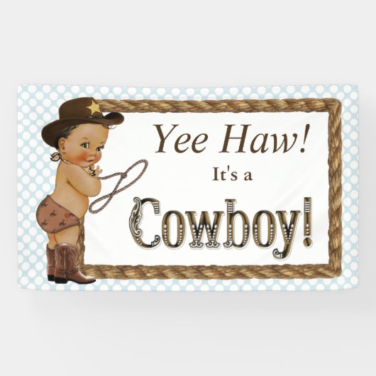 Banderoles Baby shower Cowboy (Horizontal)