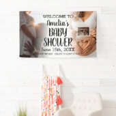 Banderoles Baby shower Custom 2 Photo Welcome (En situation)
