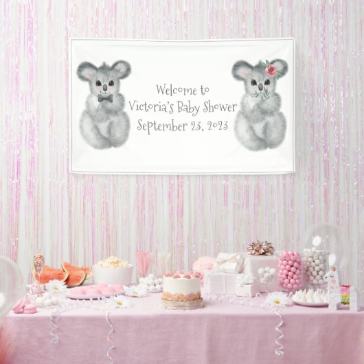 Banderoles Baby shower Customisé Koala Bear (Fête)