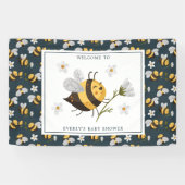 Banderoles Baby shower d'abeilles à fleur marguerite (Horizontal)