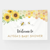 Banderoles Baby shower d'abeilles de tournesol (Horizontal)