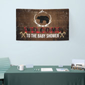 Banderoles Baby shower d'accueil Lumberjack Plaque en bois (Salon professionnel)