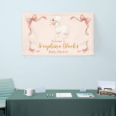 Banderoles Baby shower d'agneau rose doux (Salon professionnel)