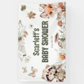 Banderoles Baby shower d'amis du bois mignon (Vertical)