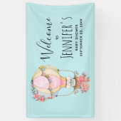 Banderoles Baby shower d'aquarelle à bulle d'air chaud (Vertical)