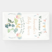 Banderoles Baby shower d'aquarelle Cute Dinosaur (Horizontal)