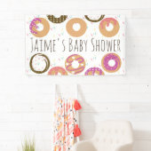Banderoles Baby shower d'arrosage de beignes mignons (En situation)