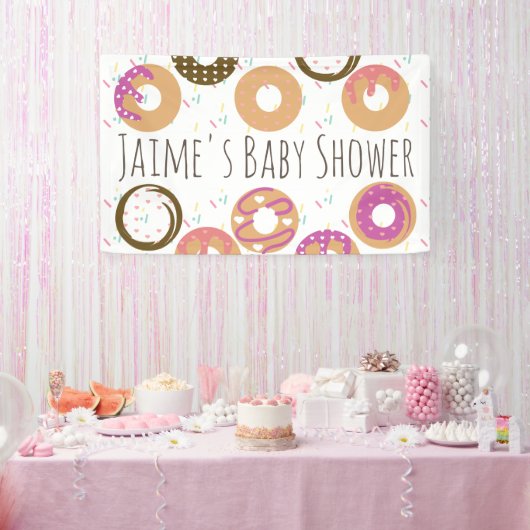 Banderoles Baby shower d'arrosage de beignes mignons (Fête)