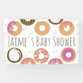 Banderoles Baby shower d'arrosage de beignes mignons (Horizontal)