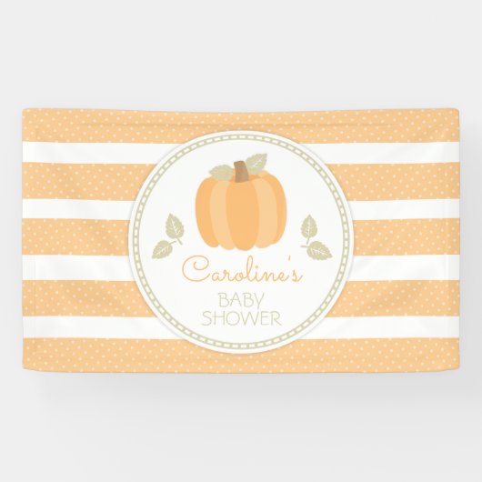 Banderoles Baby shower d'automne du petit Citrouille (Horizontal)