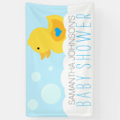 Banderoles Baby shower de bain en caoutchouc Ducky Bubble Boy (Vertical)
