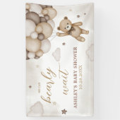 Banderoles Baby shower de ballon d'ours Brown (Vertical)