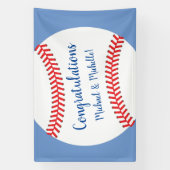 Banderoles Baby shower de baseball Little Slugger (Verticale)