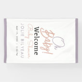 Banderoles Baby shower de Boho Coeur minimal moderne (Horizontal)