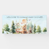 Banderoles Baby shower de bois de Beary Cute (Horizontal)