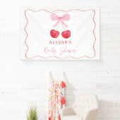 Banderoles Baby shower de cerise rose Bow (Insitu)