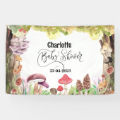 Banderoles baby shower de champignons forêt (Horizontal)