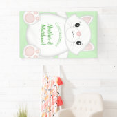 Banderoles Baby shower de chat Kitty (En situation)