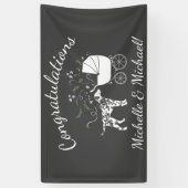 Banderoles Baby shower de Chien Dalmatien gris chiot (Vertical)