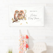 Banderoles Baby shower de Chouette neutre sur le plan du genr (En situation)