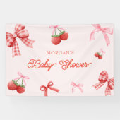Banderoles Baby shower de coquette rose pâle Berry (Horizontal)