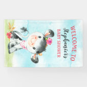 Banderoles Baby shower de ferme de Baby shower de vaches d'aq (Horizontal)