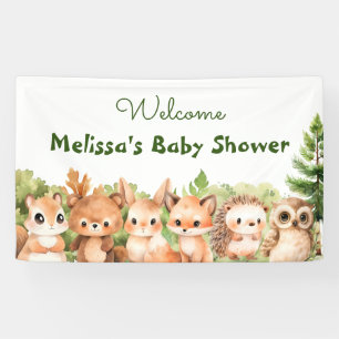 Banderoles Baby shower de fête Woodland