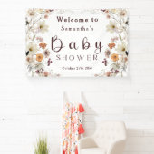 Banderoles Baby shower de Fleur sauvage Black Rustic moderne (Insitu)