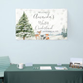 Banderoles Baby shower de flocons d'argent d'hiver gros (Salon professionnel)