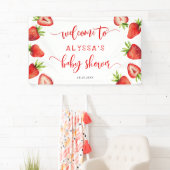 Banderoles Baby shower de fraises (En situation)