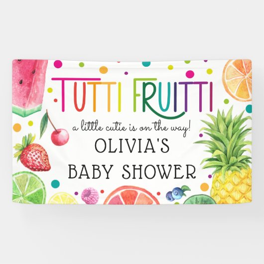 Banderoles Baby shower de Fruitti Tutti (Horizontal)