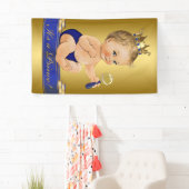 Banderoles Baby shower de garçon Blue Gold (En situation)