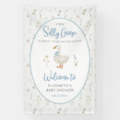 Banderoles Baby shower de garçon Fleur sauvage Silly Goose (Verticale)