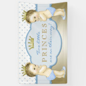 Banderoles Baby shower de jumeaux Boy Prince (Vertical)