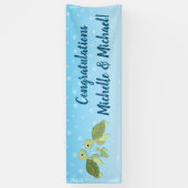 Banderoles Baby shower de la tortue de mer (Vertical)