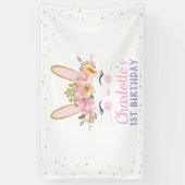 Banderoles Baby shower de lapin de Cute Bunny Anniversaire (Vertical)