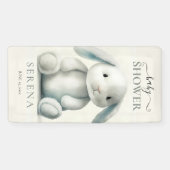Banderoles Baby shower de lapin farci de boue (Horizontal)