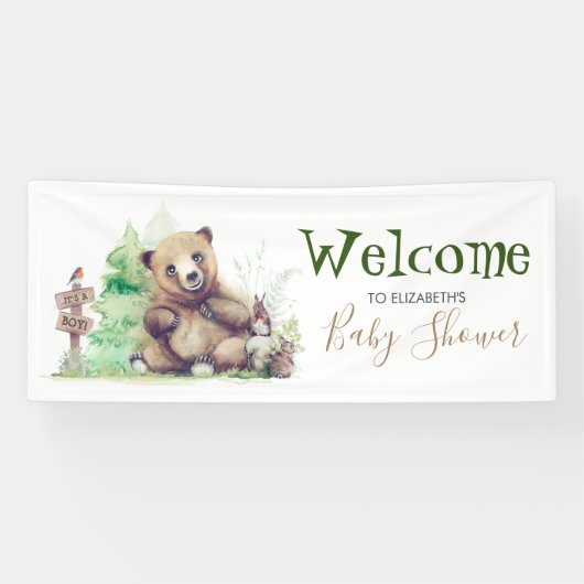 Banderoles Baby shower de Little Bear (Horizontal)