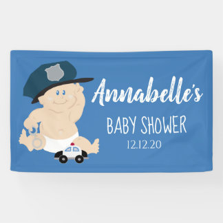 Banderoles Baby shower de l'officier de police de Baby Cop