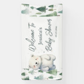 Banderoles Baby shower de l'ours en peluche (Verticale)