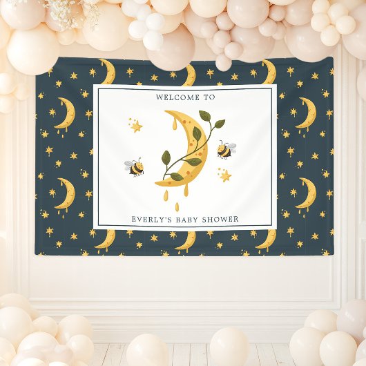 Banderoles Baby shower de miel céleste Bumblebee Moon