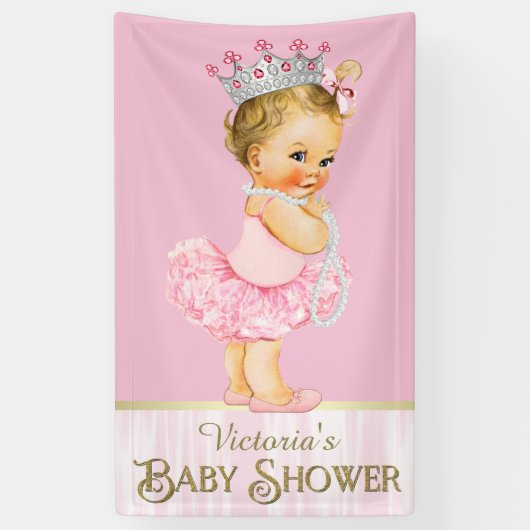 Banderoles Baby shower de perles Ballerina Tutu (Vertical)