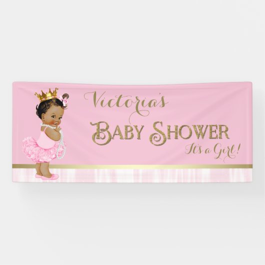Banderoles Baby shower de perles Ballerina Tutu (Horizontal)