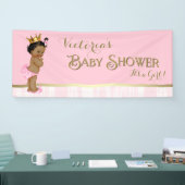 Banderoles Baby shower de princesse ethnique d'or rose (Salon professionnel)
