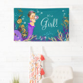 Banderoles Baby shower de sirène (En situation)